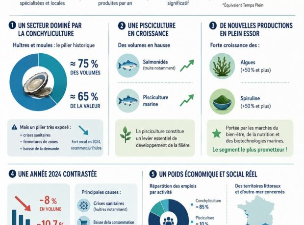 Aquaculture en France : chiffres clés, production et enjeux de la filière