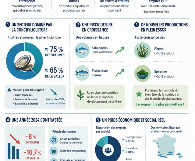 Aquaculture en France : chiffres clés, production et enjeux de la filière
