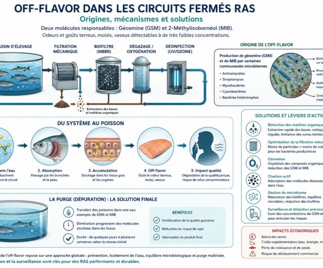 off flavor RAS aquaculture france